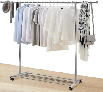 100 % stainless steel Commercial Grade Rolling Garments Rack.